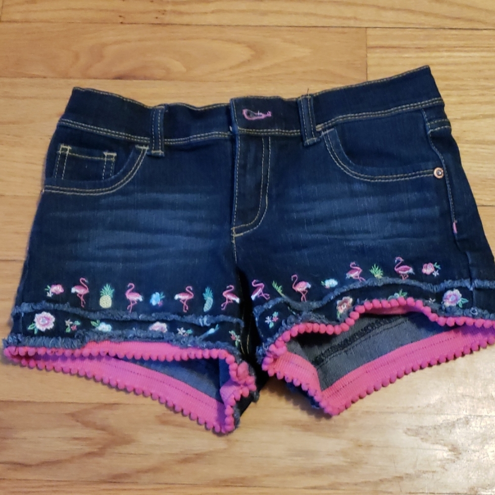 Jean shorts with flowers
